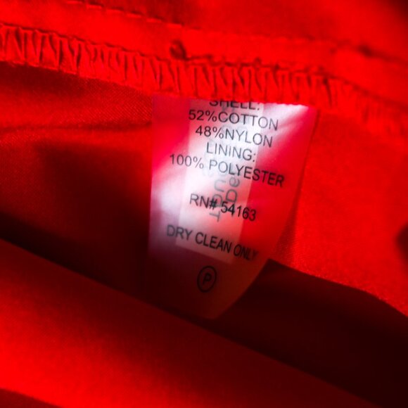 TOMMY HILFIGER Red Lace Cap Sleeve Shift Dress - Size 10 - Picture 12 of 13